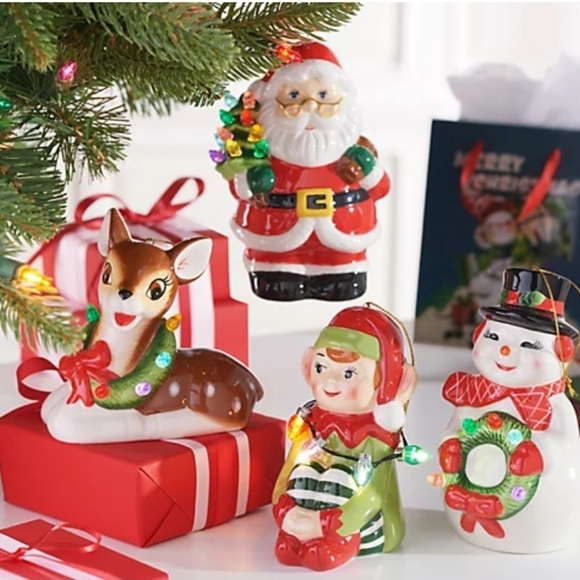 Mr. Christmas S/4 Lit Nostalgic Holiday Figures - Picture 2 of 4